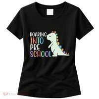 Roaring Into Pre School Cute Dinosaur Women's T-Shirt thumb 0