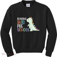 Roaring Into Pre School Cute Dinosaur Kids Sweatshirt thumb 0