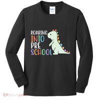 Roaring Into Pre School Cute Dinosaur Kids Long Sleeve Shirt thumb 0