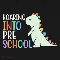 Roaring Into Pre School Cute Dinosaur Kids Long Sleeve Shirt thumb 2