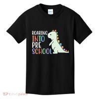 Roaring Into Pre School Cute Dinosaur Kids T-Shirt thumb 0