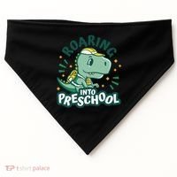 Roaring Into Preschool Dinosaur USA-Made Doggie Bandana thumb 0