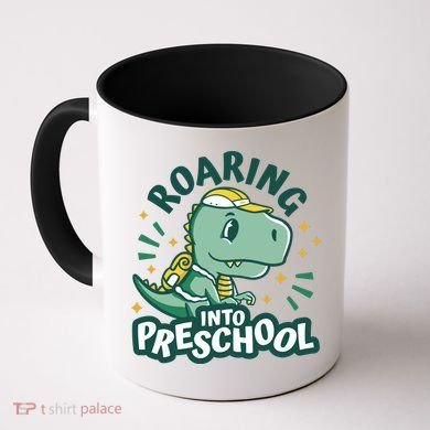 Roaring Into Preschool Dinosaur Coffee Mug