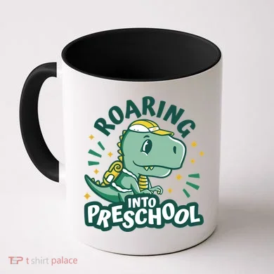 Roaring Into Preschool Dinosaur Coffee Mug