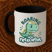 Roaring Into Preschool Dinosaur Coffee Mug thumb 2