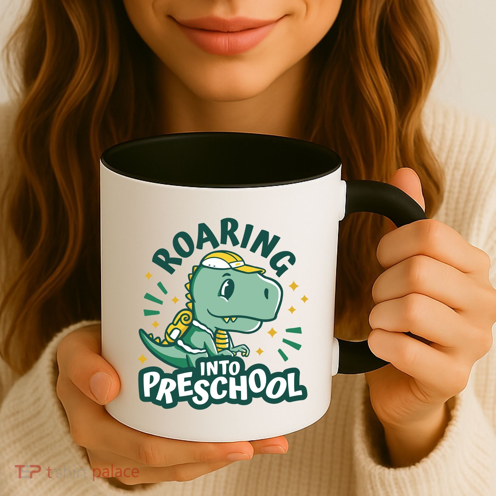 Roaring Into Preschool Dinosaur Coffee Mug