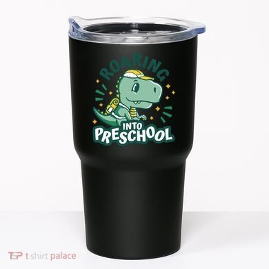 Roaring Into Preschool Dinosaur Tumbler