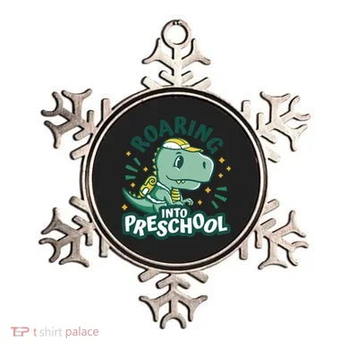 Roaring Into Preschool Dinosaur Ornament