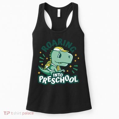 Roaring Into Preschool Dinosaur Women's Tank Top