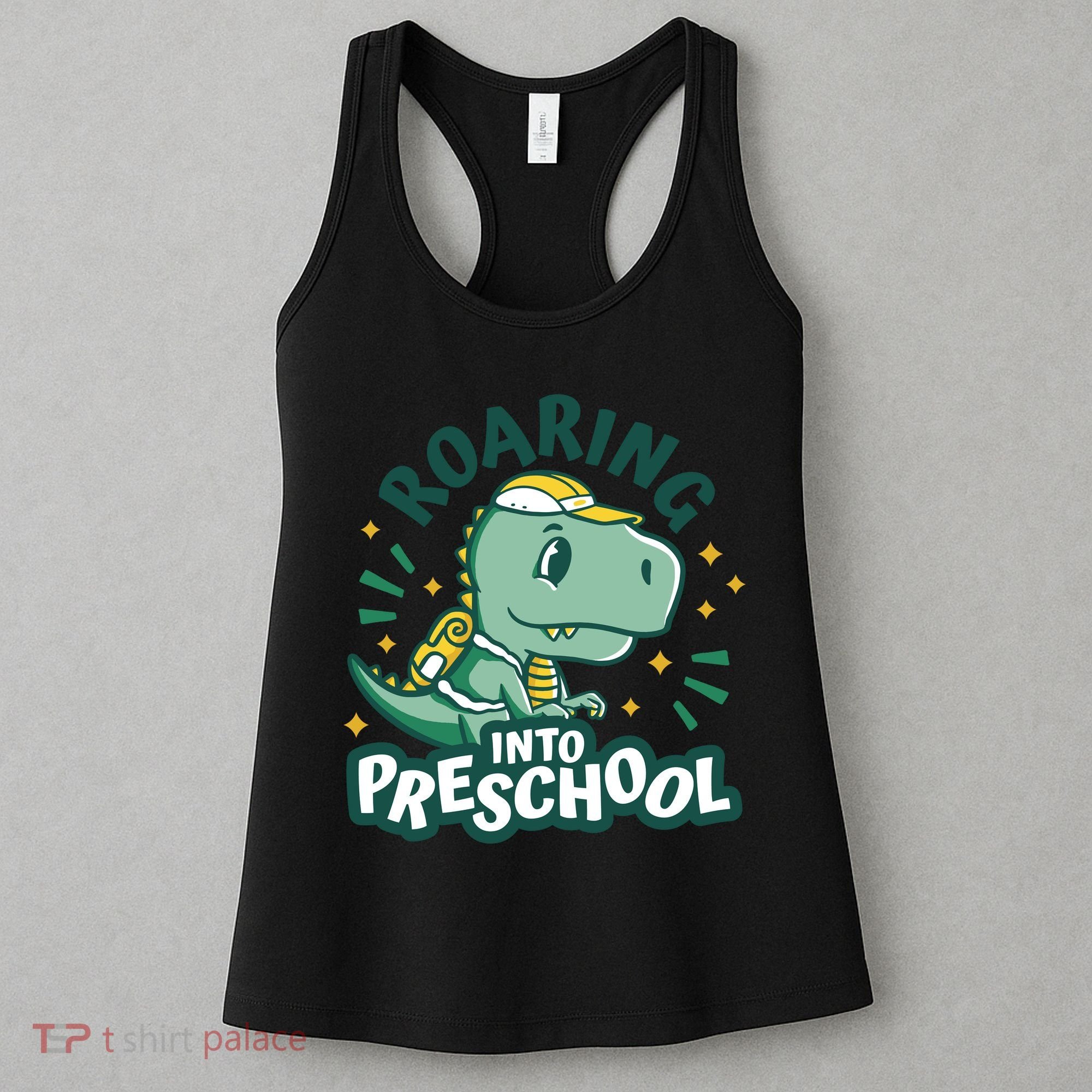 Roaring Into Preschool Dinosaur Women's Tank Top