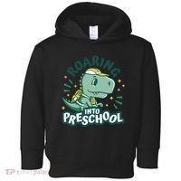 Roaring Into Preschool Dinosaur Toddler Hoodie thumb 0