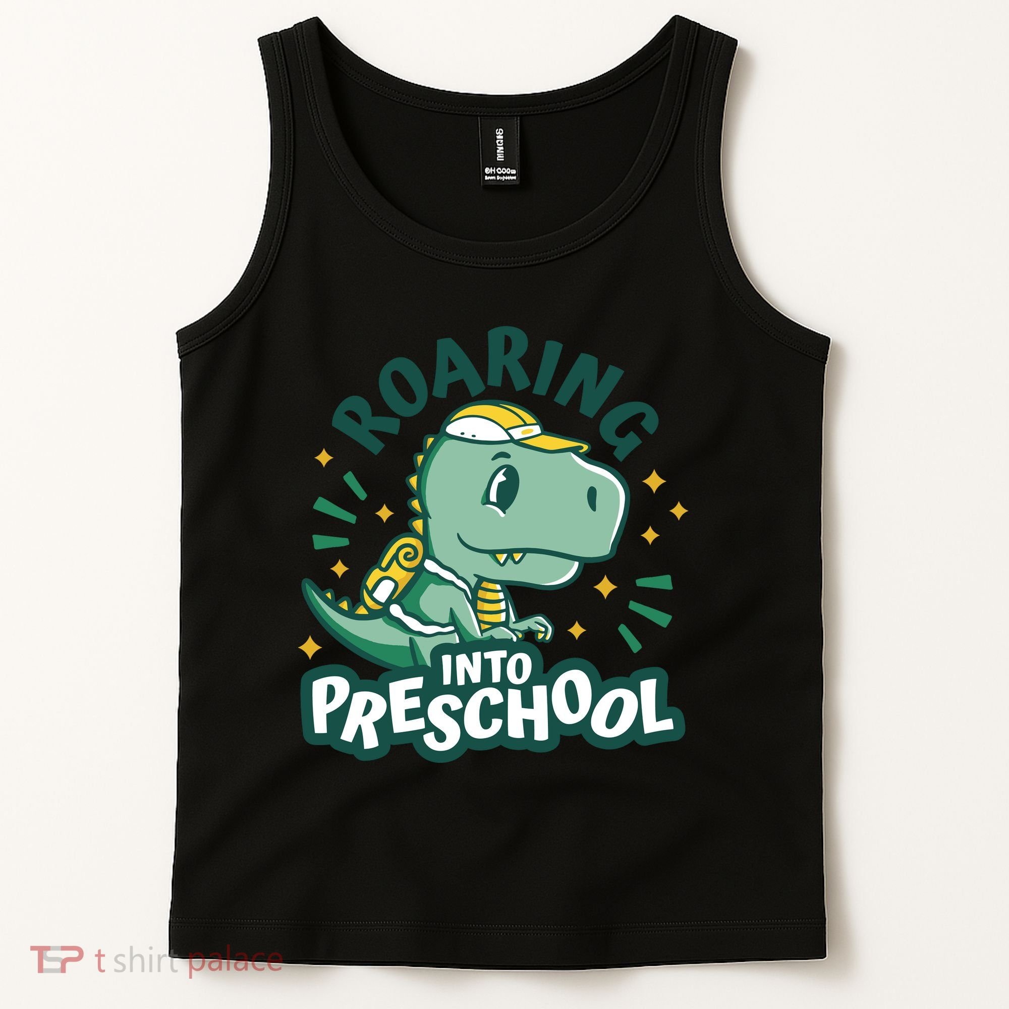 Roaring Into Preschool Dinosaur Tank Top