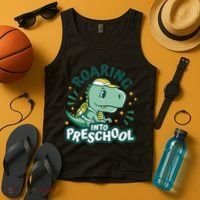 Roaring Into Preschool Dinosaur Tank Top thumb 4