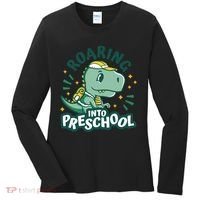 Roaring Into Preschool Dinosaur Women's Long Sleeve Shirt thumb 0