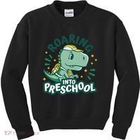 Roaring Into Preschool Dinosaur Kids Sweatshirt thumb 0