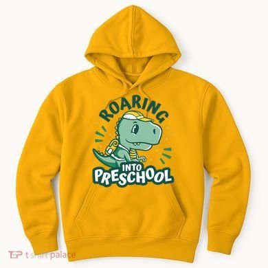 Roaring Into Preschool Dinosaur Hoodie
