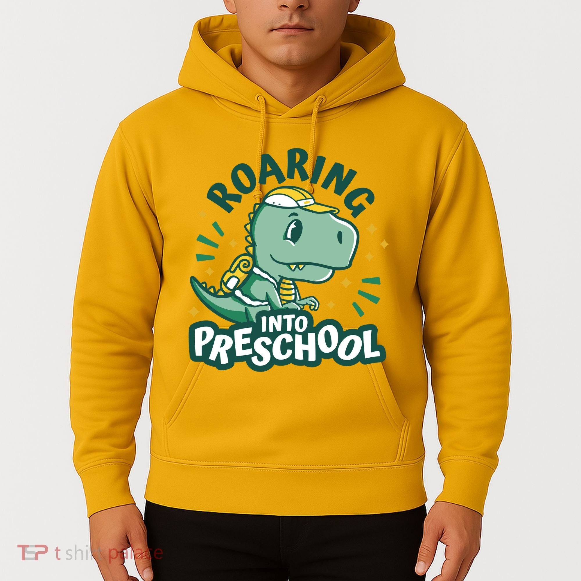 Roaring Into Preschool Dinosaur Hoodie