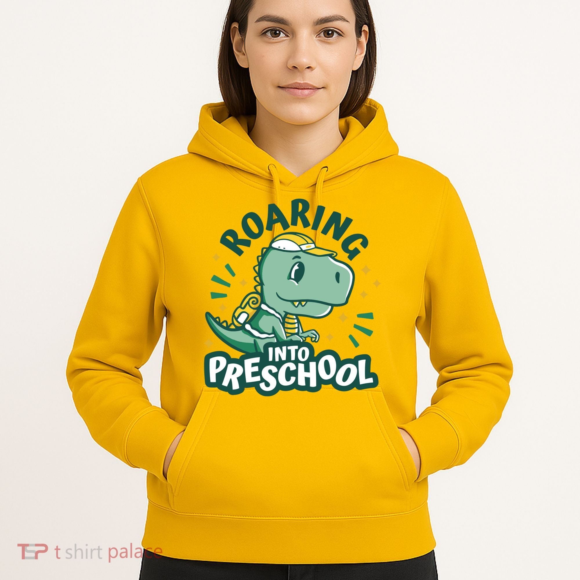 Roaring Into Preschool Dinosaur Hoodie