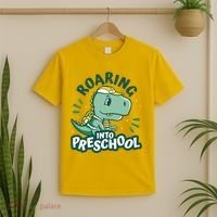 Roaring Into Preschool Dinosaur T-Shirt thumb 2