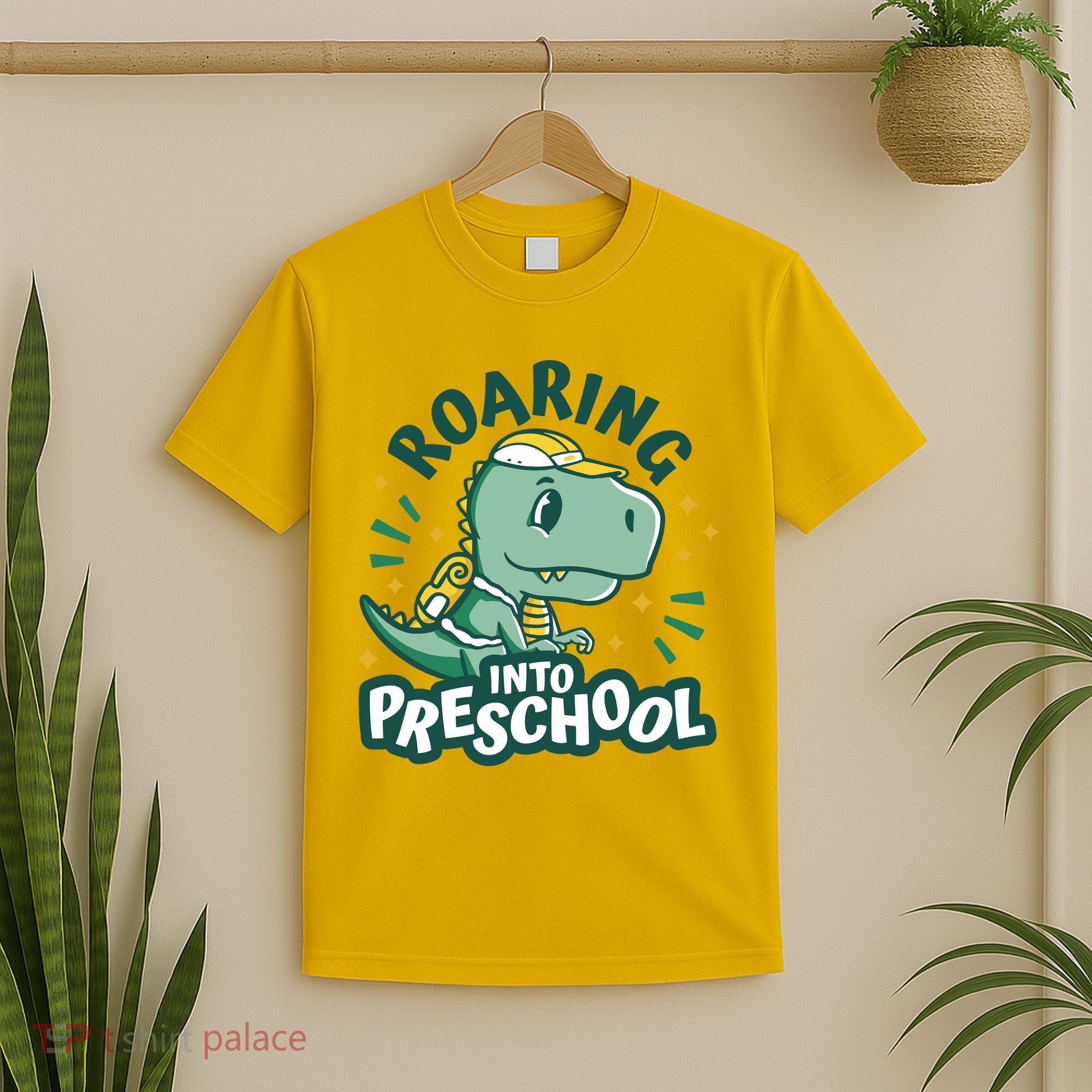 Roaring Into Preschool Dinosaur T-Shirt