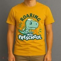 Roaring Into Preschool Dinosaur T-Shirt thumb 3