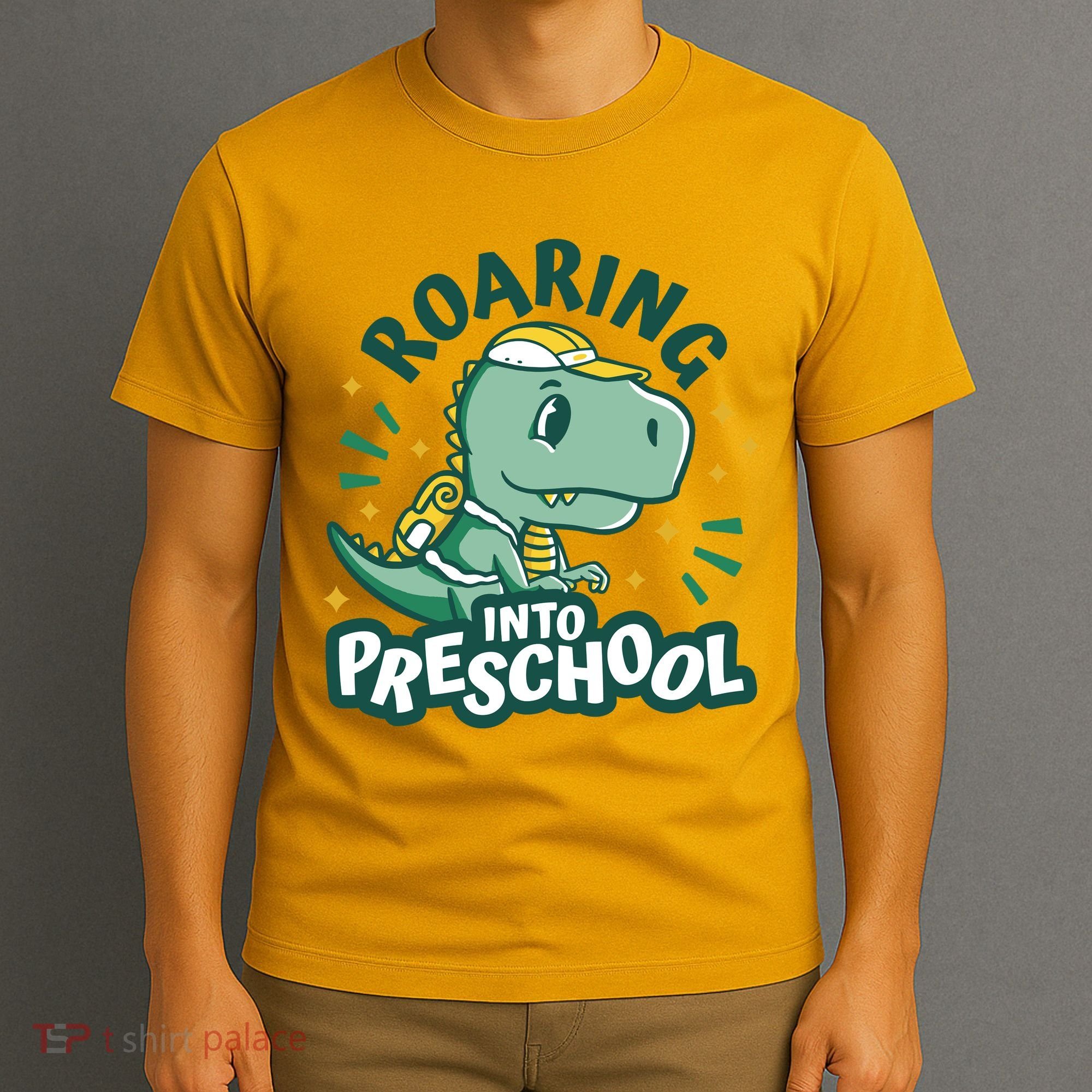 Roaring Into Preschool Dinosaur T-Shirt