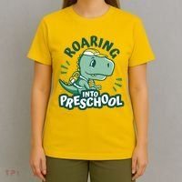 Roaring Into Preschool Dinosaur T-Shirt thumb 4
