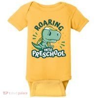 Roaring Into Preschool Dinosaur Baby Bodysuit thumb 0