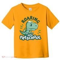Roaring Into Preschool Dinosaur Toddler T-Shirt thumb 0
