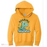 Roaring Into Preschool Dinosaur Kids Hoodie thumb 0