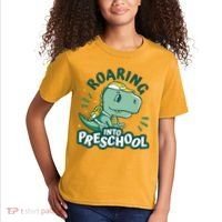 Roaring Into Preschool Dinosaur Kids T-Shirt thumb 2