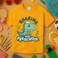 Roaring Into Preschool Dinosaur Kids T-Shirt thumb 3