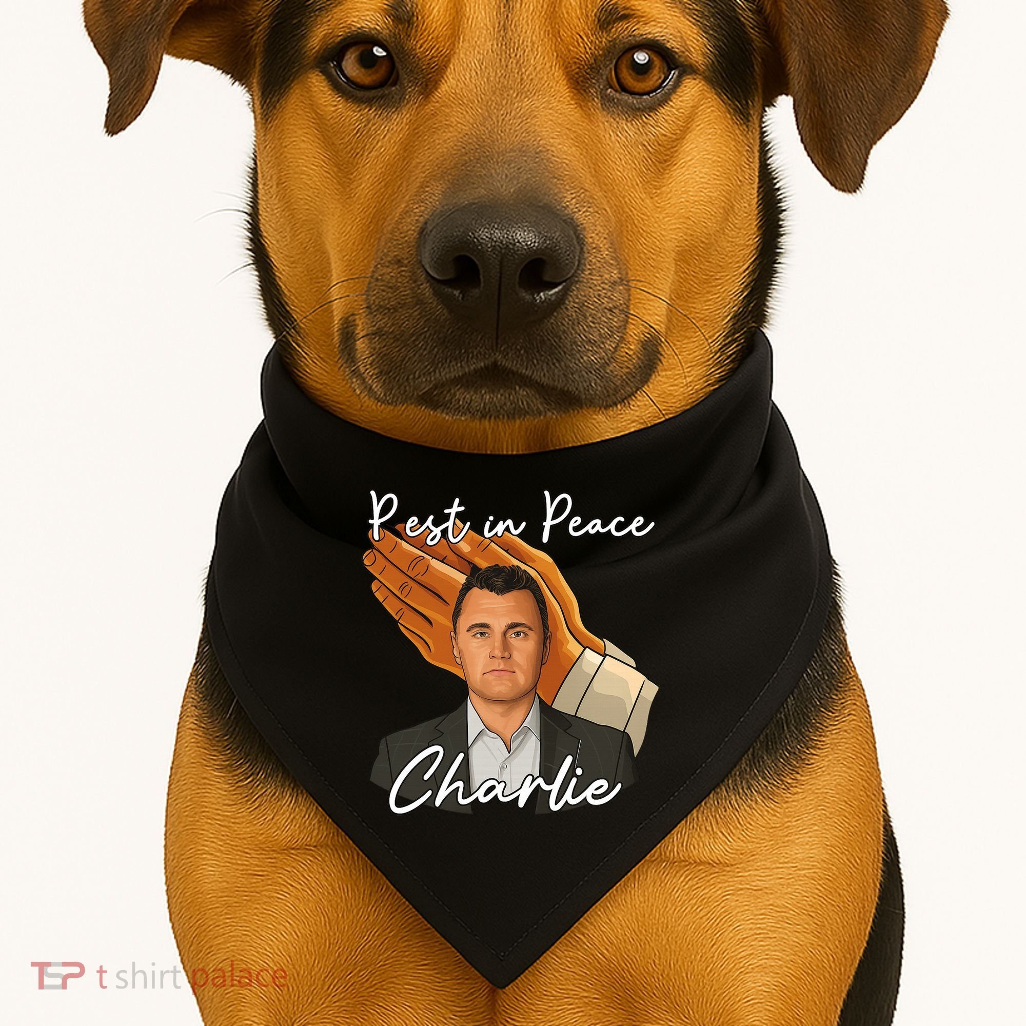 Rest In Peace Charlie Kirk USA-Made Doggie Bandana