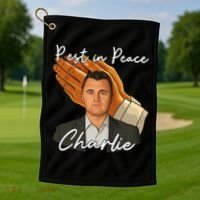 Rest In Peace Charlie Kirk Golf Towel thumb 1