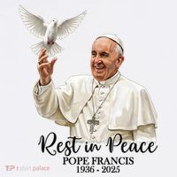 Rest In Peace Pope Francis 1936-2025 USA-Made Doggie Bandana thumb 2