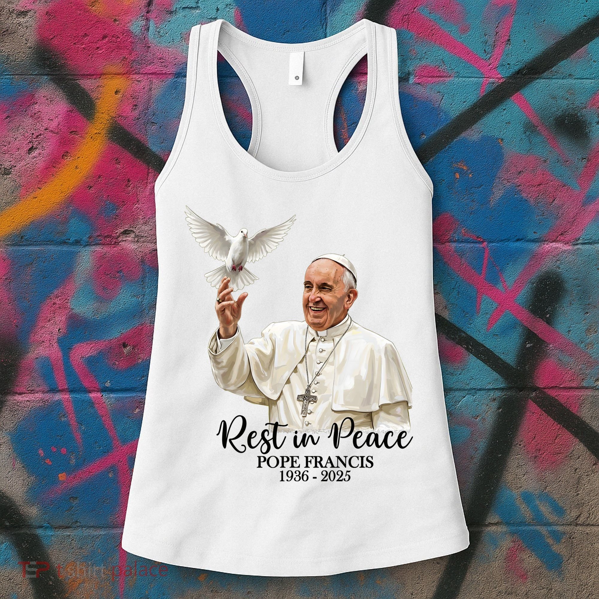 Rest In Peace Pope Francis 1936-2025 Women's Tank Top