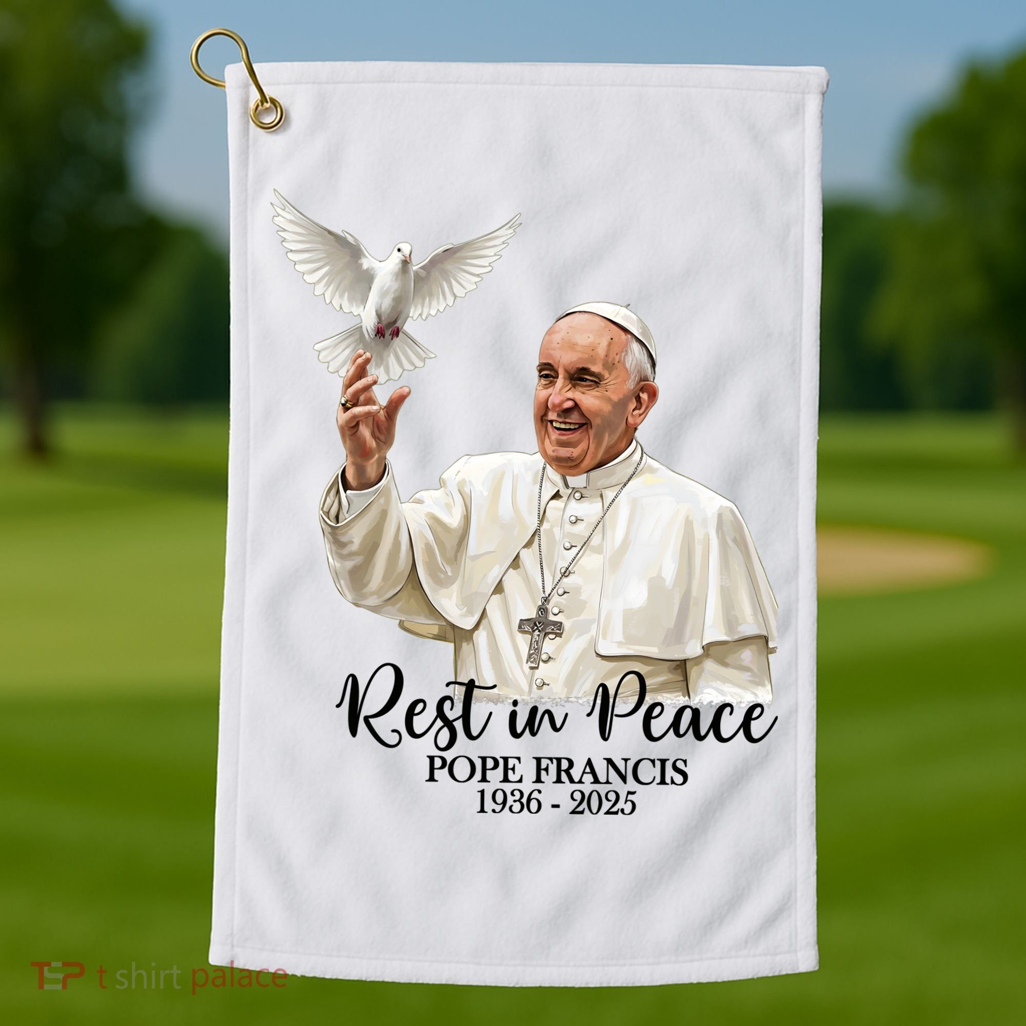 Rest In Peace Pope Francis 1936-2025 Golf Towel