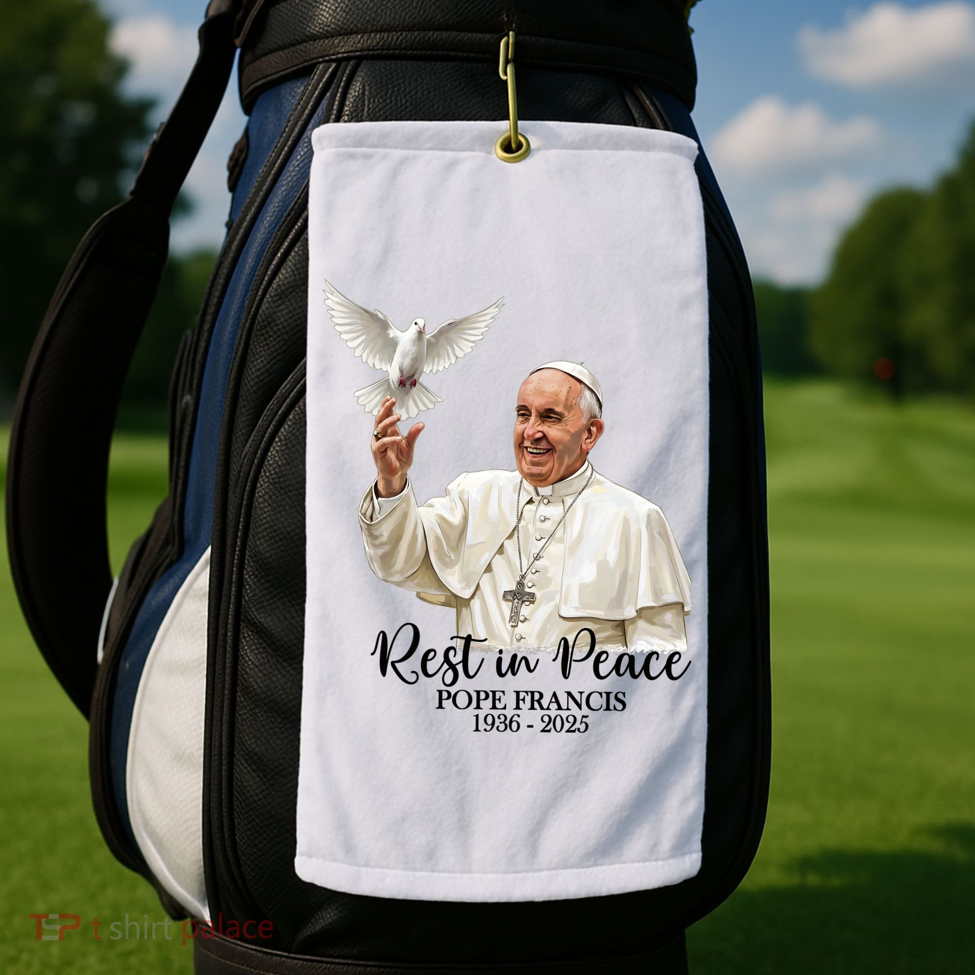 Rest In Peace Pope Francis 1936-2025 Golf Towel