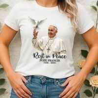Rest In Peace Pope Francis 1936-2025 Women's T-Shirt thumb 2