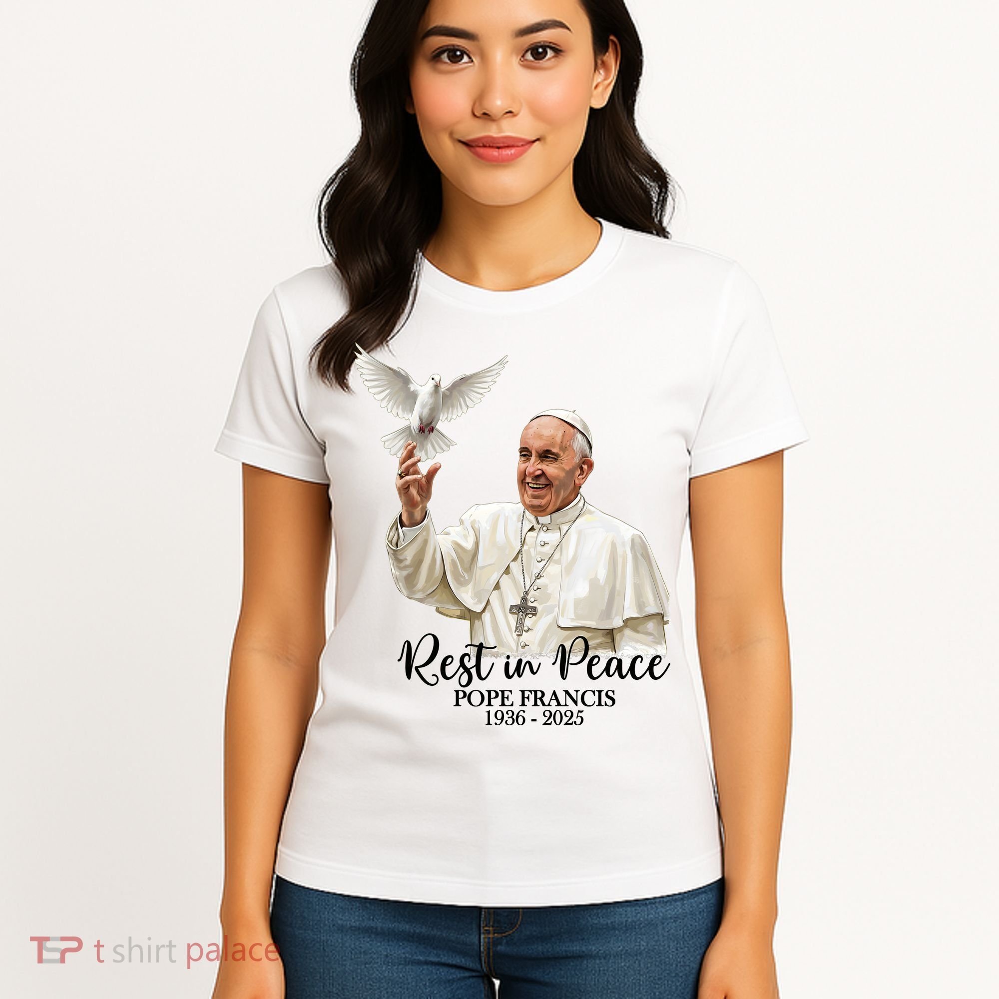 Rest In Peace Pope Francis 1936-2025 Women's T-Shirt