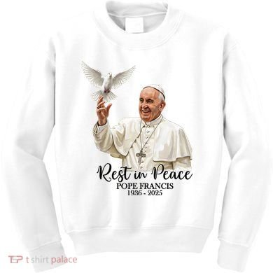 Rest In Peace Pope Francis 1936-2025 Kids Sweatshirt