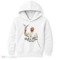 Rest In Peace Pope Francis 1936-2025 Kids Hoodie thumb 0