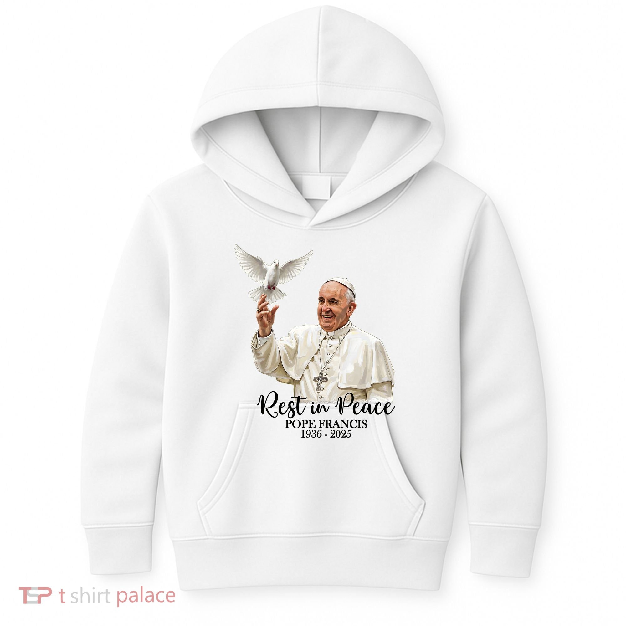Rest In Peace Pope Francis 1936-2025 Kids Hoodie
