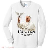 Rest In Peace Pope Francis 1936-2025 Kids Long Sleeve Shirt thumb 0