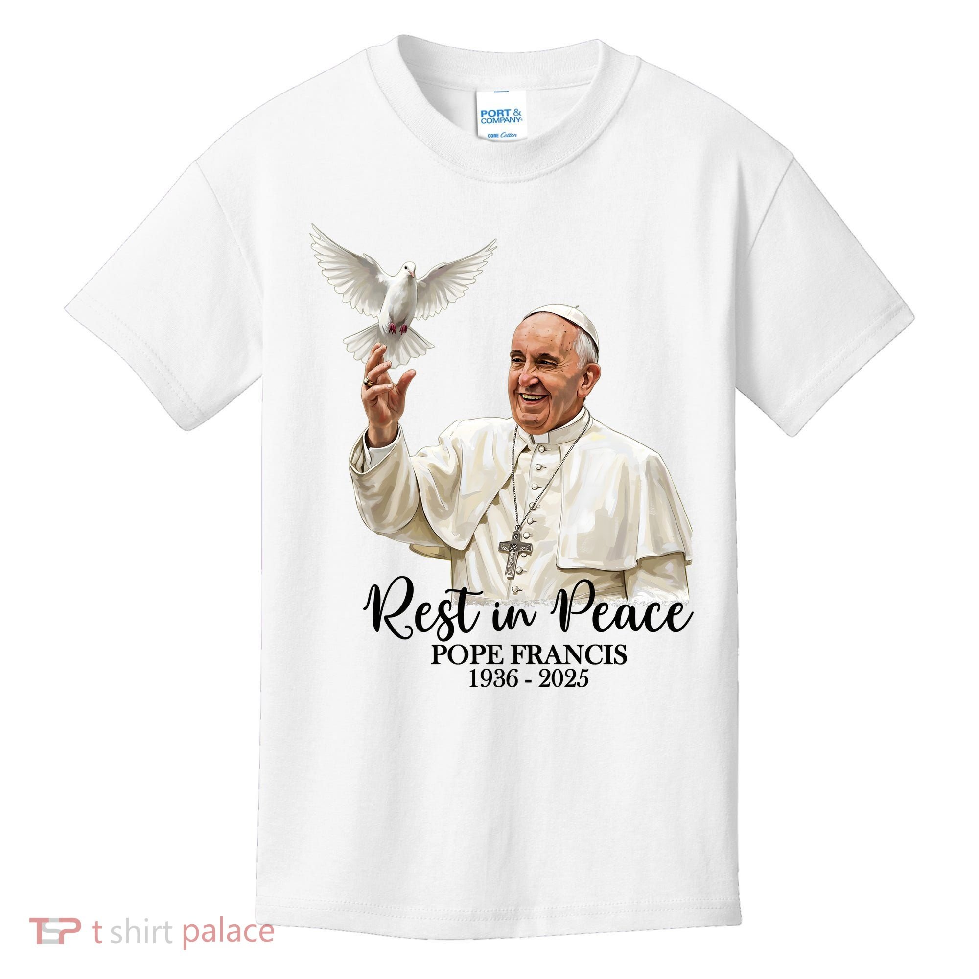 Rest In Peace Pope Francis 1936-2025 Kids T-Shirt