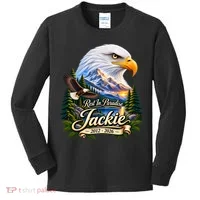 Rest In Paradise Jackie Eagle RIP 2012-2026 Kids Long Sleeve Shirt thumb 0