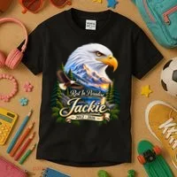 Rest In Paradise Jackie Eagle RIP 2012-2026 Kids T-Shirt thumb 3
