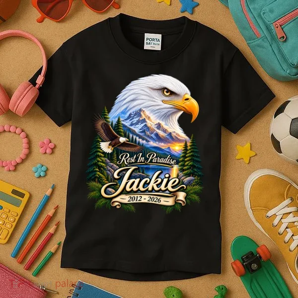 Rest In Paradise Jackie Eagle RIP 2012-2026 Kids T-Shirt