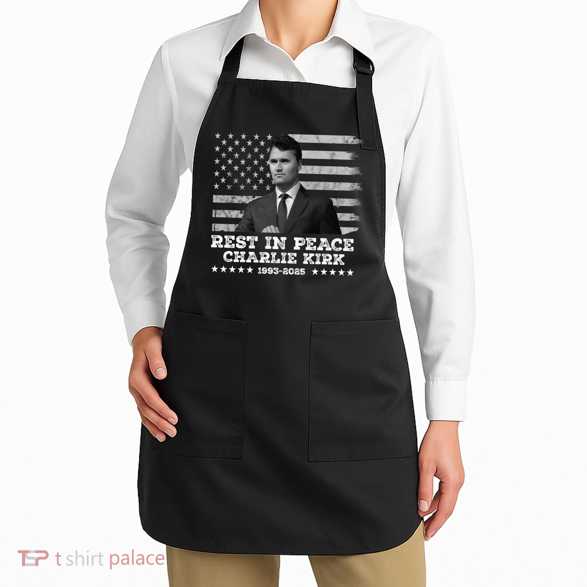 Rest In Peace Charlie Kirk Memorial Tribute 1993 2025 Apron