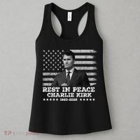 Rest In Peace Charlie Kirk Memorial Tribute 1993 2025 Women's Tank Top thumb 3